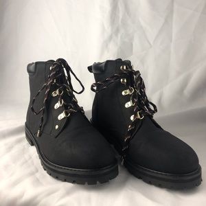Women’s Black suede Guess Combat Boots size 8